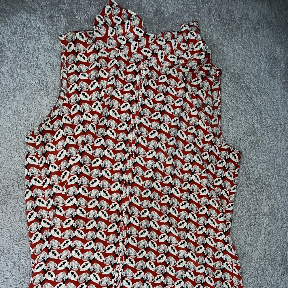 patterned tank top blouse